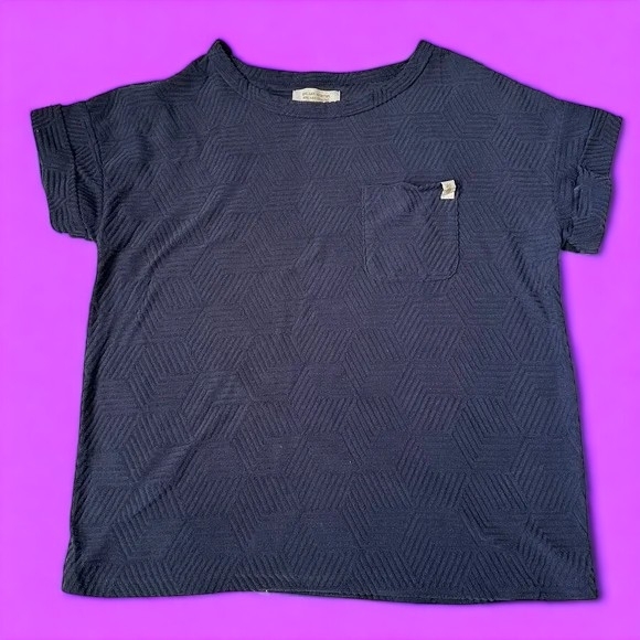 Simply Southern Navy Textured Tee - Picture 1 of 6